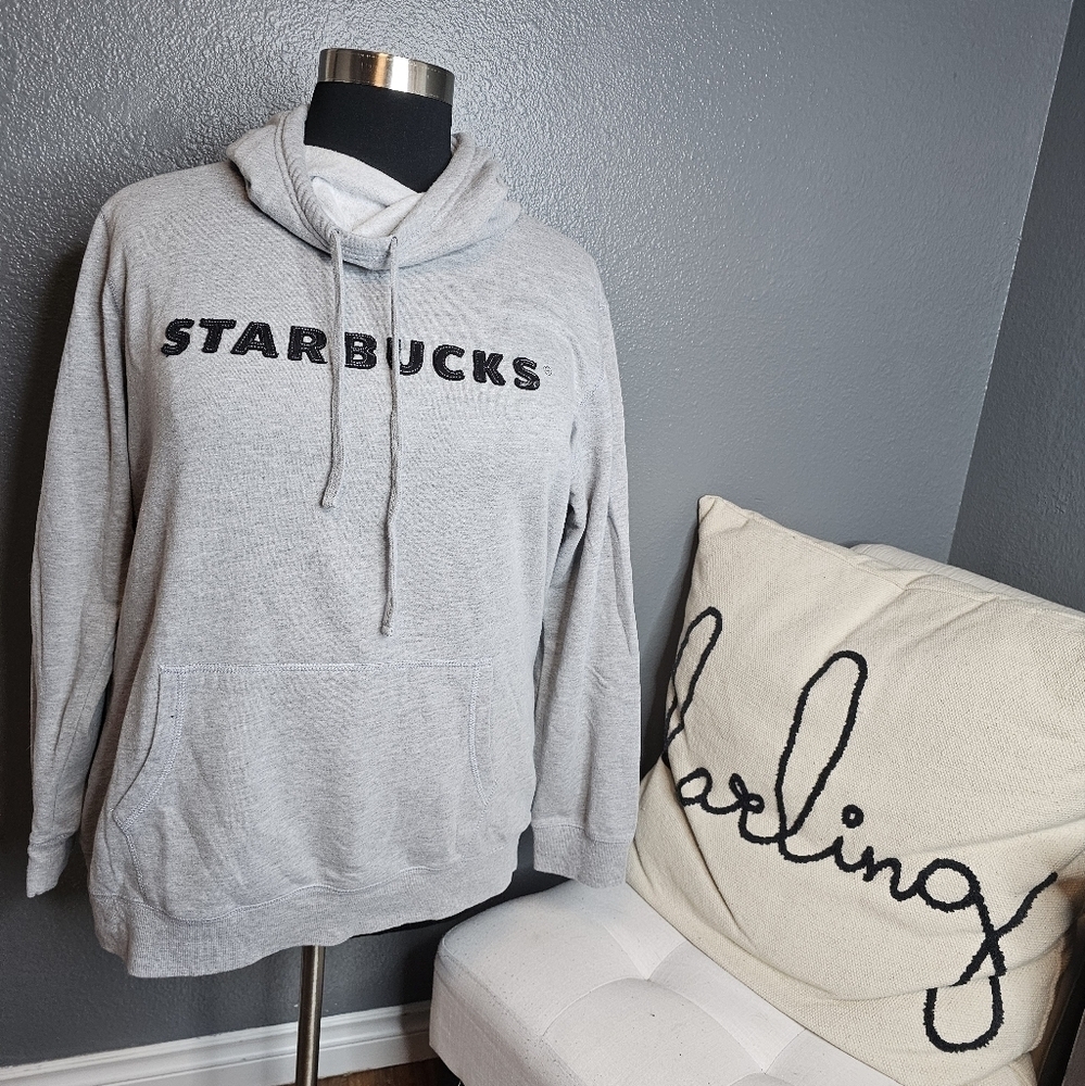 Starbucks gray hooded sweatshirt size 3X